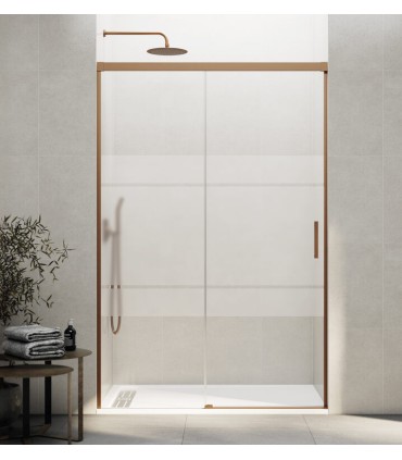 Resguardo duche fixo + deslizante BASIC COBRE