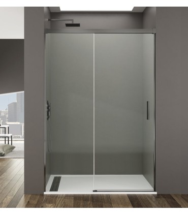 Resguardo duche fixo + deslizante BASIC TITÂNIO