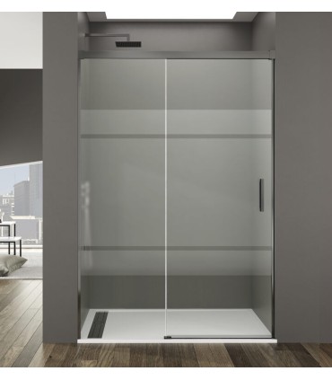 Resguardo duche fixo + deslizante BASIC TITÂNIO