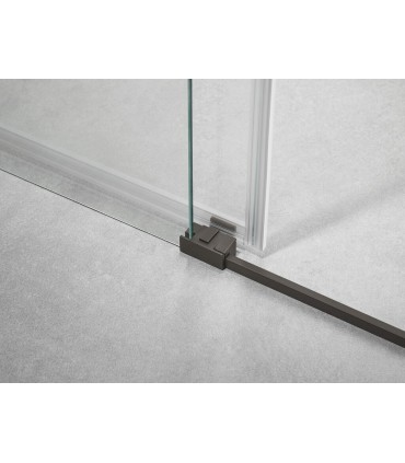 Resguardo duche fixo + deslizante BASIC TITÂNIO