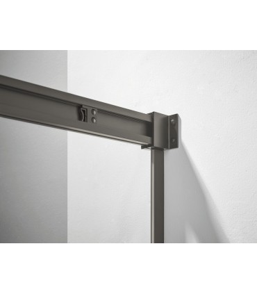 Resguardo duche fixo + deslizante BASIC TITÂNIO