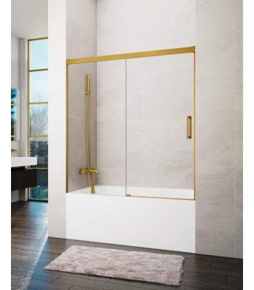 Resguardo frontal de banheira Fixo + Deslizante BASIC OURO