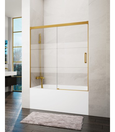 Resguardo frontal de banheira Fixo + Deslizante BASIC OURO