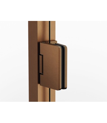 Resguardo de duche com 2 portas reclináveis GLASS COBRE