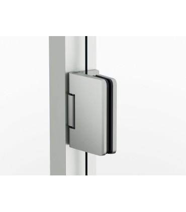 Resguardo de duche com 2 portas reclináveis GLASS NÍQUEL