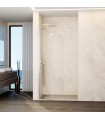 Resguardo de duche fixo + porta reclinável GLASS com fecho magnético à parede