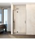 Resguardo de duche fixo + porta reclinável GLASS TITÂNIO com fecho magnético à parede