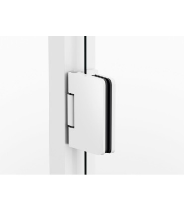 Resguardo de duche com 1 porta de abrir GLASS com dobradiça ao perfil BRANCO