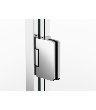 Resguardo de duche com 1 porta de abrir GLASS com dobradiça ao perfil e fecho ao perfil