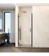 Resguardo de duche com 1 porta de abrir GLASS com dobradiça ao perfil e fecho ao perfil TITÂNIO