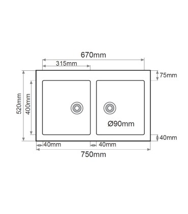 Lava-louça sobre bancada BRACO