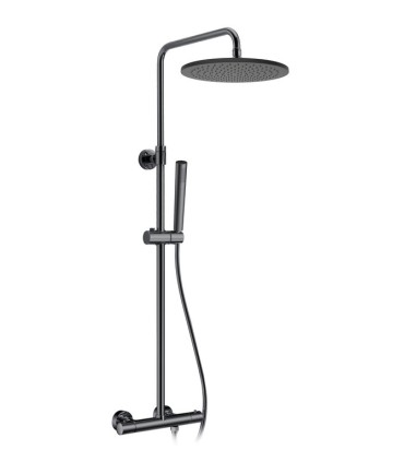 Conjunto de duche ROUND ELITE termostático titânio