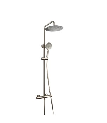 Conjunto de duche ROUND ELITE termostático nickel