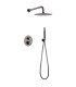 Conjunto de duche embutido termostático MONZA BLACK GUN METAL