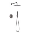 Conjunto de duche embutido termostático MONZA BLACK GUN METAL
