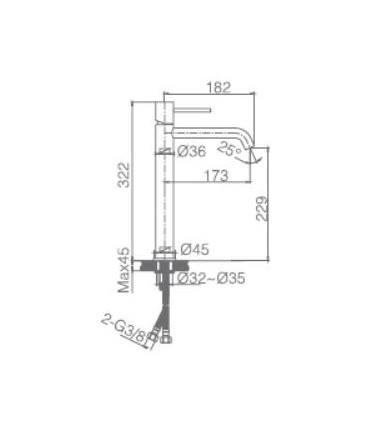 Conjunto de duche monocomando MONZA PRETO MATE