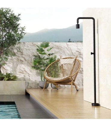 Chuveiro exterior de aço Pool PRETO FOSCO