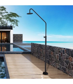 Torneira de chuveiro exterior Alaska PRETO FOSCO