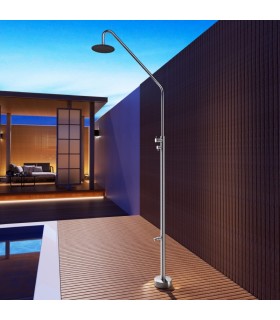 Chuveiro exterior monocomando em aço inox S.316 Dakota