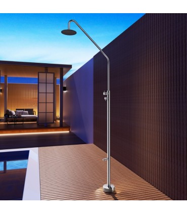 Chuveiro exterior monocomando em aço inox S.316 Dakota