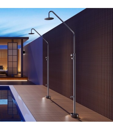 Chuveiro exterior monocomando em aço inox S.316 Dakota