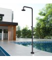 Chuveiro exterior em aço inox S.316 Michigan Preto Fosco