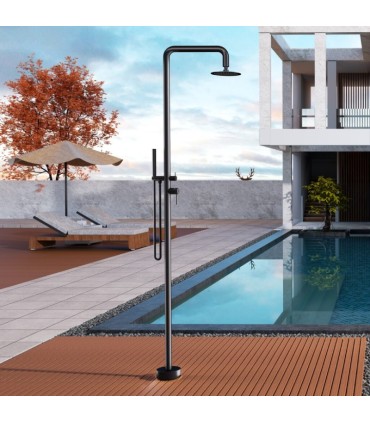 Chuveiro exterior monocomando Florida Preto Fosco