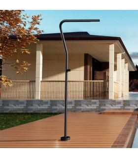 Chuveiro exterior em aço inoxidável S.316 Nevada Preto Fosco