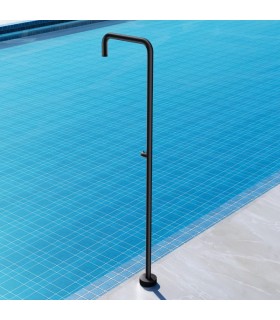 Chuveiro exterior em aço inoxidável S.316 Utah Preto Fosco