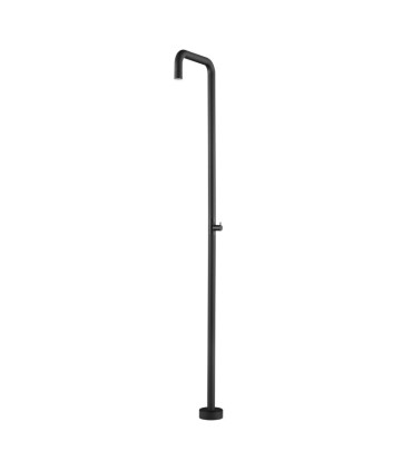 Chuveiro exterior em aço inoxidável S.316 Utah Preto Fosco