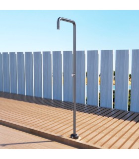 Chuveiro exterior em aço inoxidável S.316 Utah cinza cobalto