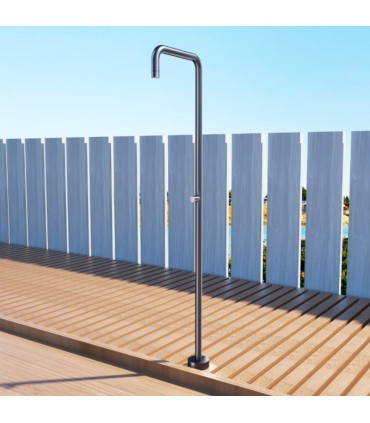 Chuveiro exterior em aço inoxidável S.316 Utah cinza cobalto