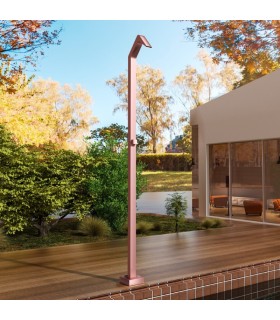 Chuveiro exterior cascata em aço inox S.316 Rosa Coral