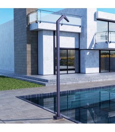 Chuveiro exterior cascata em aço inox S.316 Azul Oceano