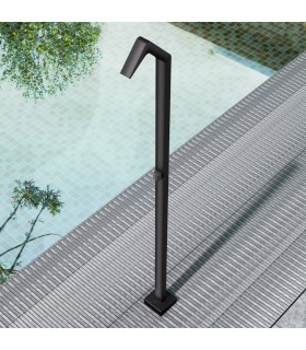 Chuveiro exterior cascata em aço inox S.316 Preto Fosco