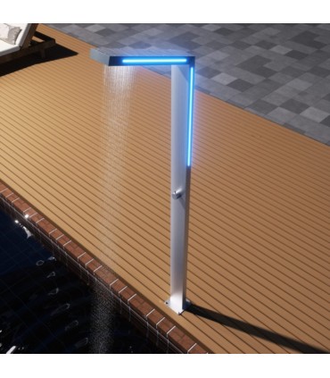 Chuveiro exterior com luz LED em aço inox S.316 Sense