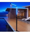 Chuveiro exterior com luz LED em aço inox S.316 Sense Preto Fosco