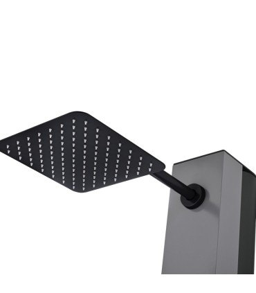 Chuveiro solar exterior em aço inox S.316 Phoenix Cinza Cobalto