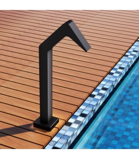 Cascata para piscina em aço inox S.316 Niágara Preto Fosco