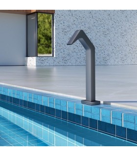 Cascata para piscina em aço inox S.316 Niágara Cinza Cobalto