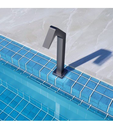 Cascata para piscina em aço inox S.316 Niágara Cinza Cobalto