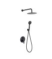 Conjunto de duche embutido BELGICA monocomando PRETO FOSCO