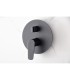 Conjunto de duche embutido BELGICA monocomando PRETO FOSCO