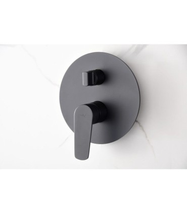 Conjunto de duche embutido BELGICA monocomando PRETO FOSCO