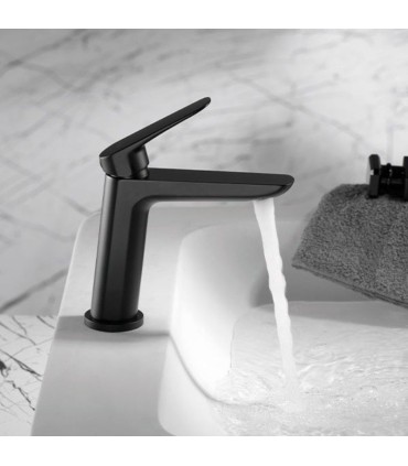 Torneira monocomando para lavatório BELGICA PRETO FOSCO