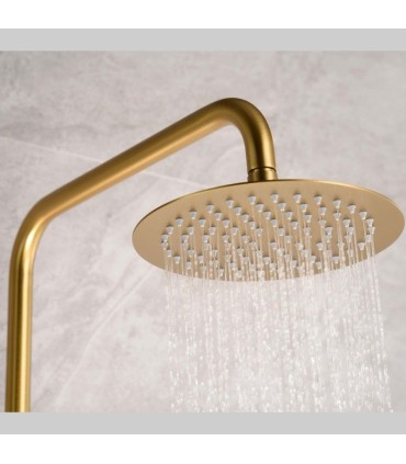 Conjunto de duche monocomando LINE Ouro Escovado