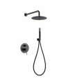 Conjunto de duche embutido monocomando LINE Black Gun Metal