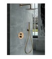 Conjunto de duche embutido termostático LINE Ouro Escovado