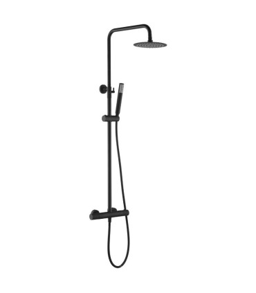 Conjunto de duche termostático LINE Preto Fosco