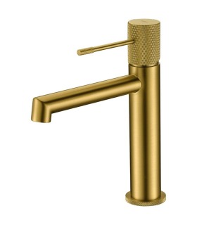 Torneira monocomando para lavatório LINE Ouro Escovado